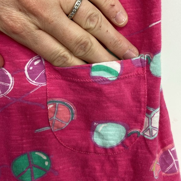 Hatley Little Girls Dress Pink with sunglasses designs size 5 - Picture 5 of 6